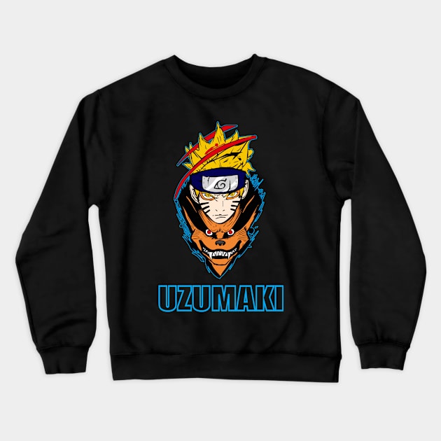 Uzumaki Anime Fanart Crewneck Sweatshirt by Planet of Tees